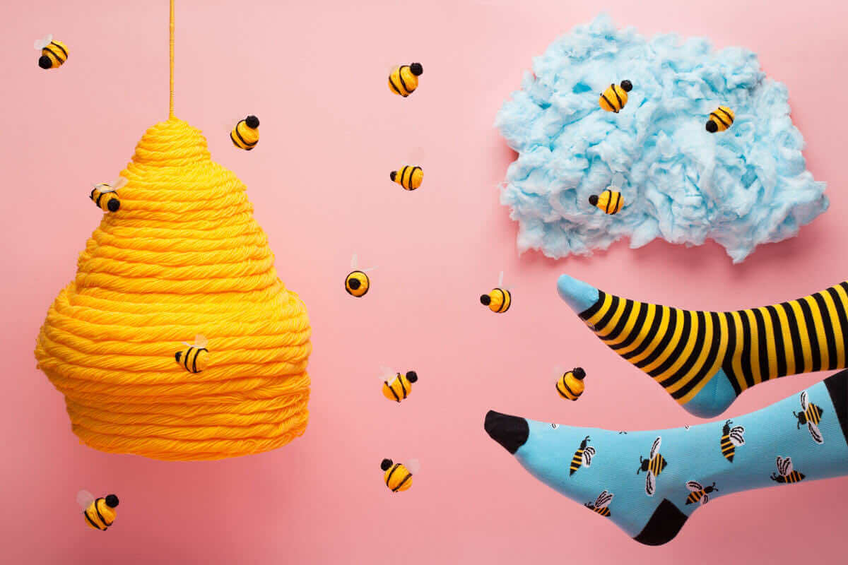 Bee Mismatched Socks