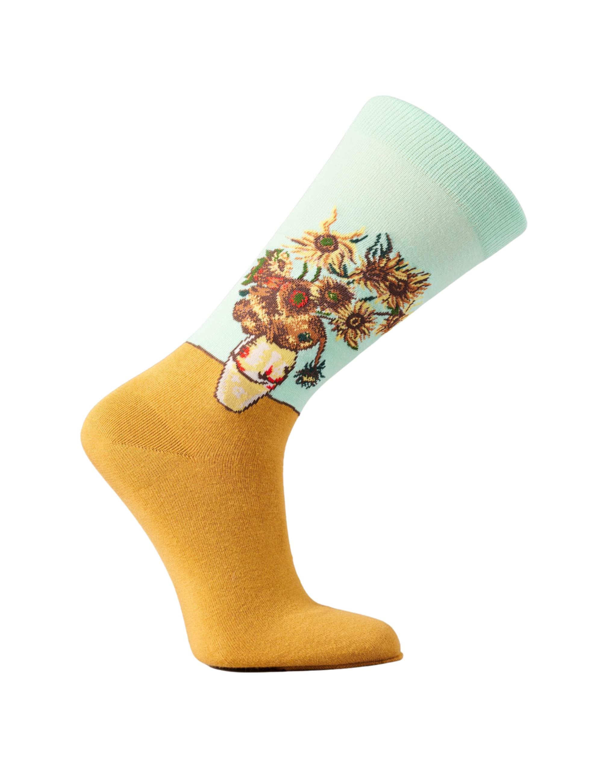 Van Gogh Sunflower Painting Socks