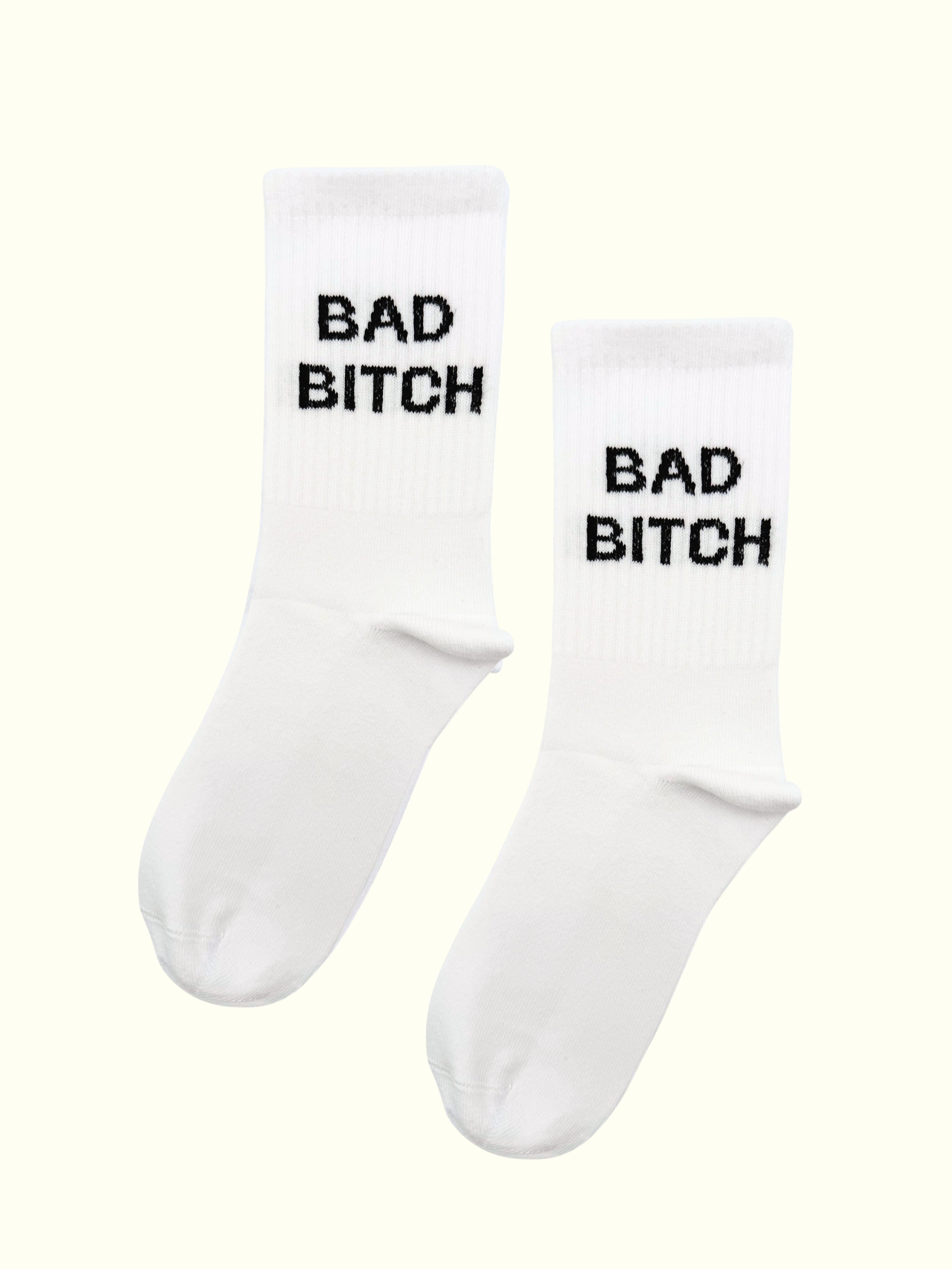 A pair of bad bitch socks