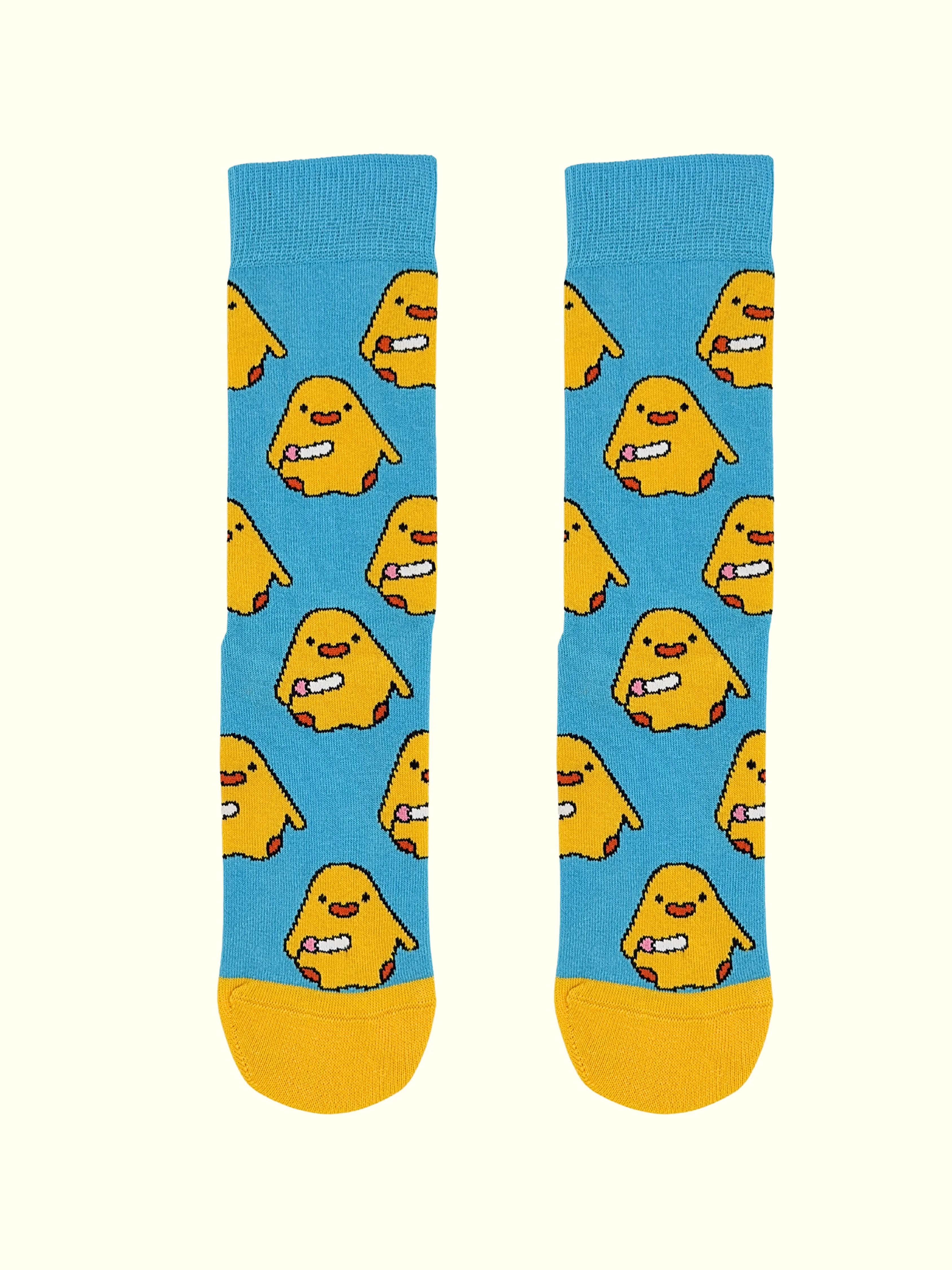 A pair of chicky chick socks