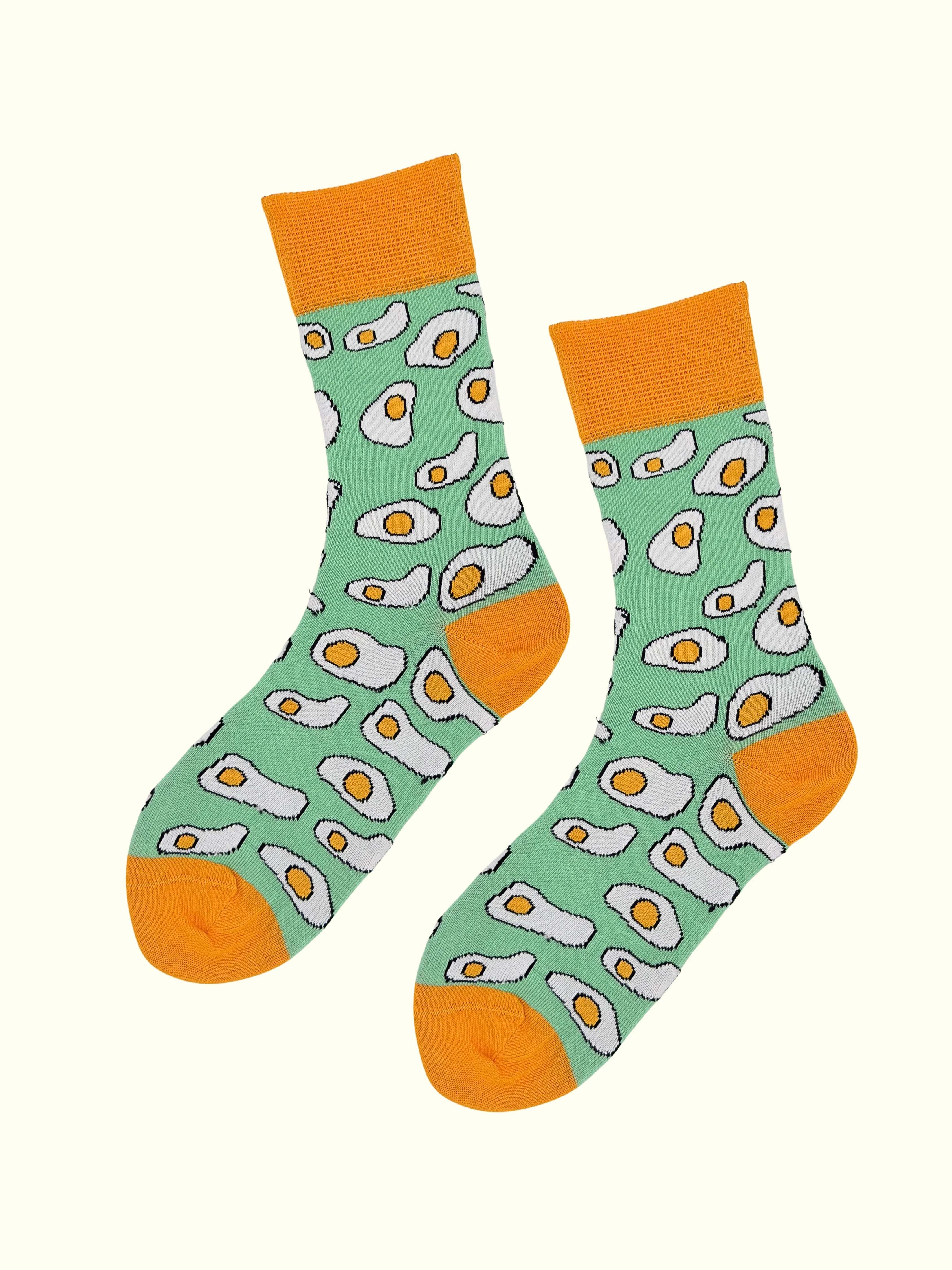 Fried Egg Green Socks
