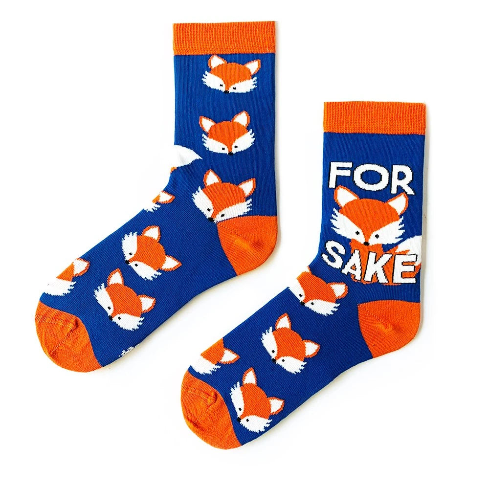 Side view of for fox sake socks