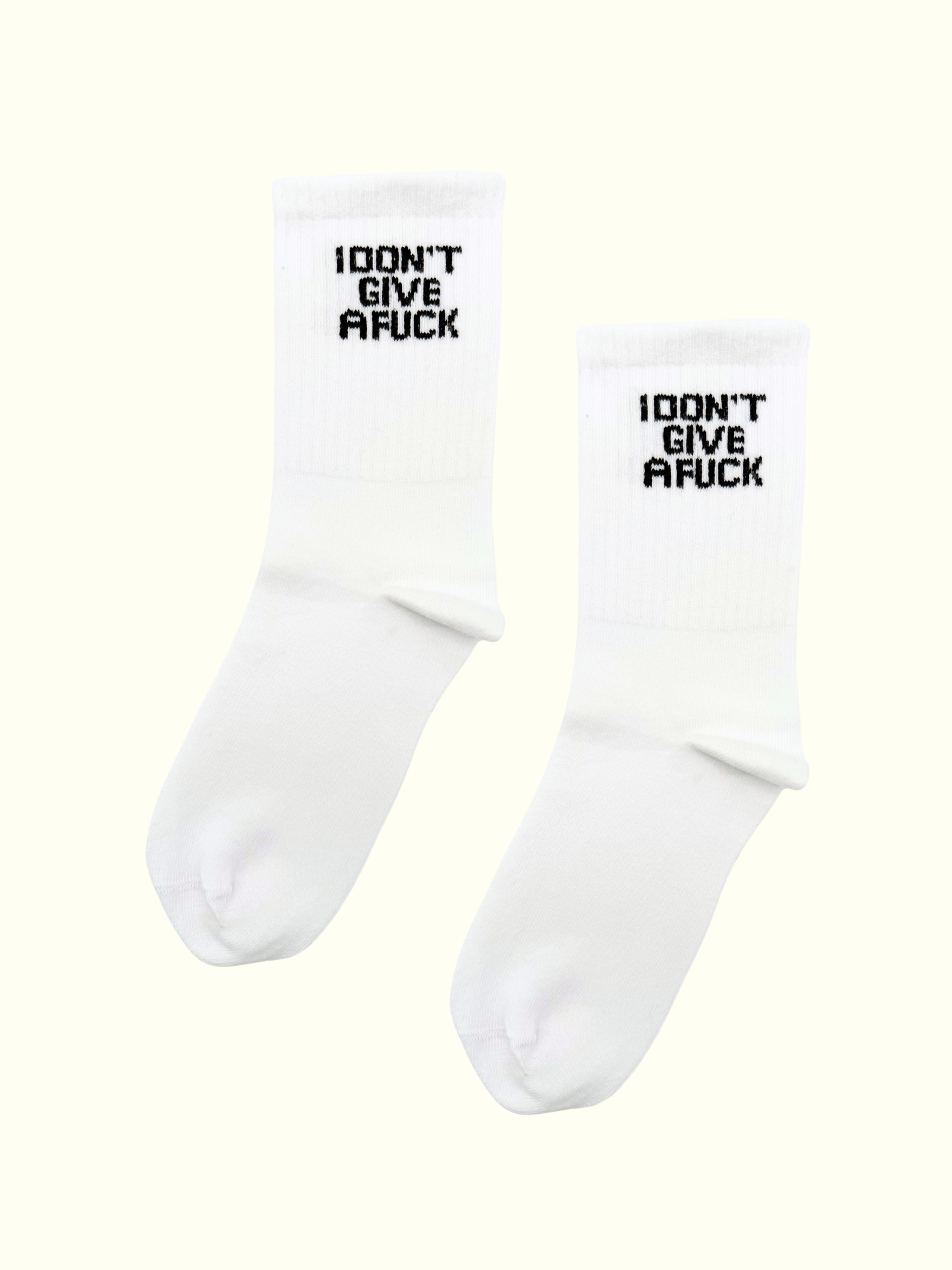 A pair of I dont give a fuck socks