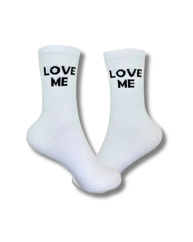 A pair of love me socks