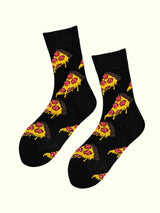 A pair of melting pizza socks