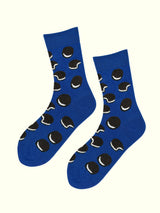 A pair of chocolate cookie socks
