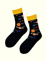 A pair of solar system socks