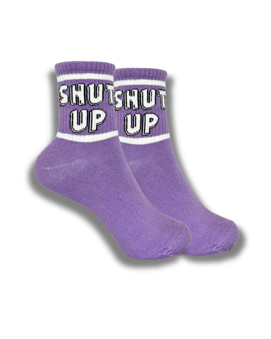 Purple Shut Up Socks