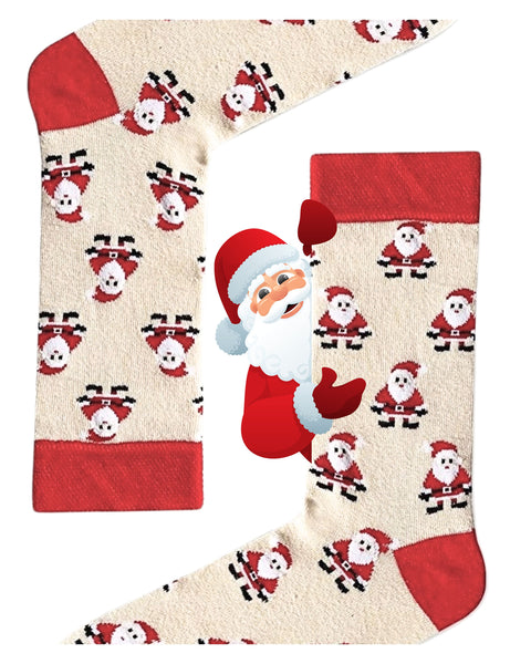 Santa Patterned Christmas Socks