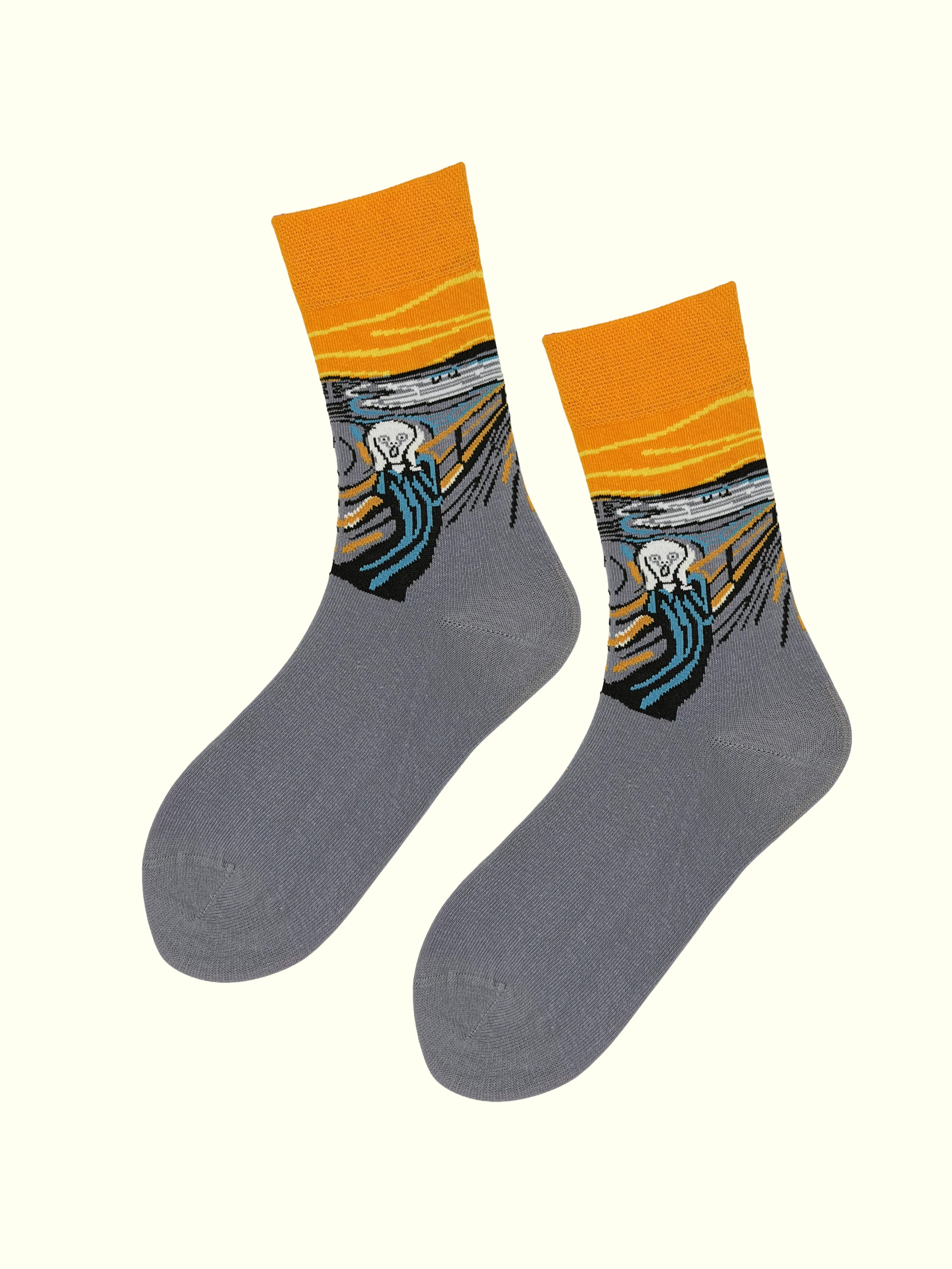 A pair of scream socks