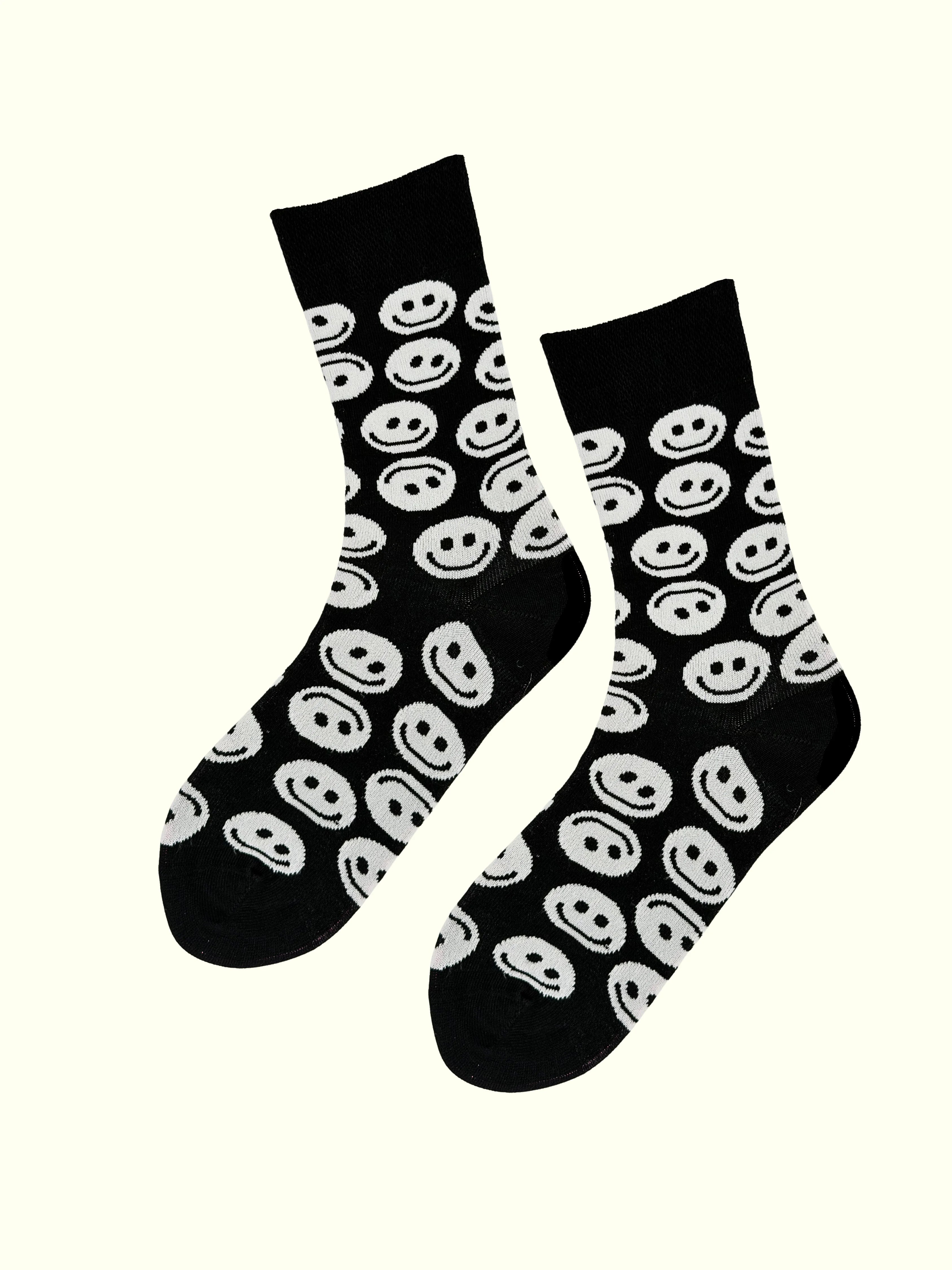 A pair of smiley socks