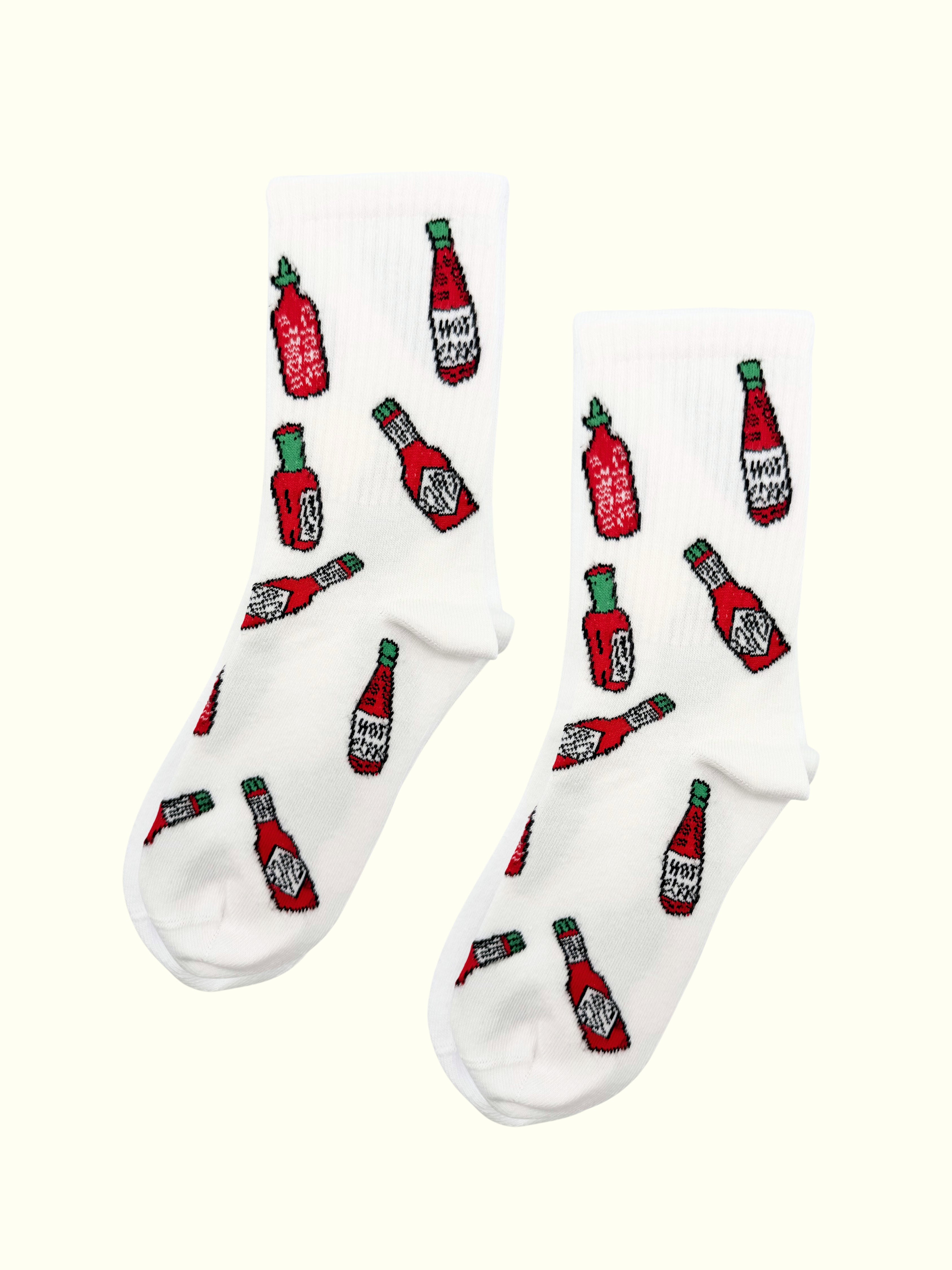 A pair of hot sauce socks