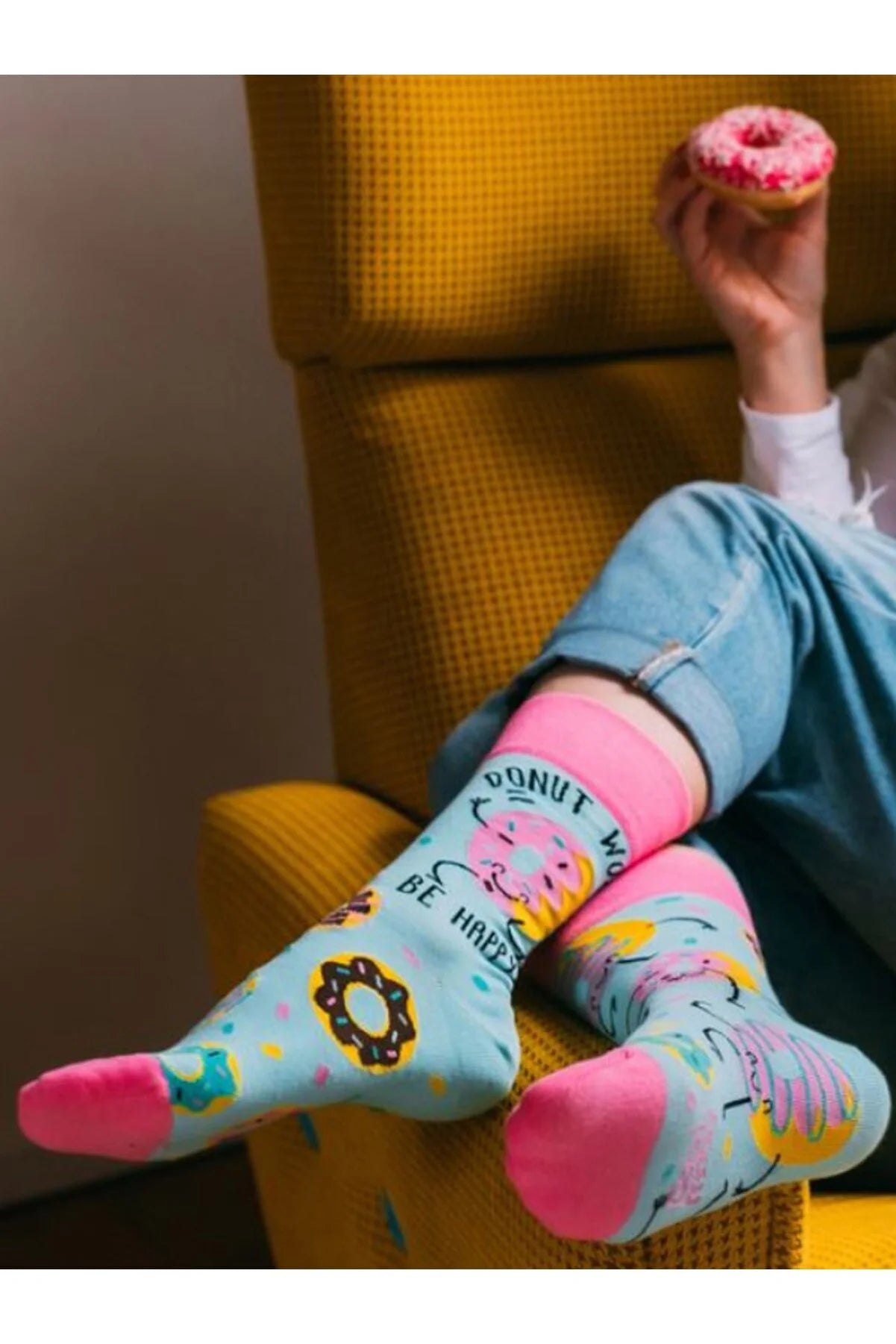 Donut Worry Be Happy Socks