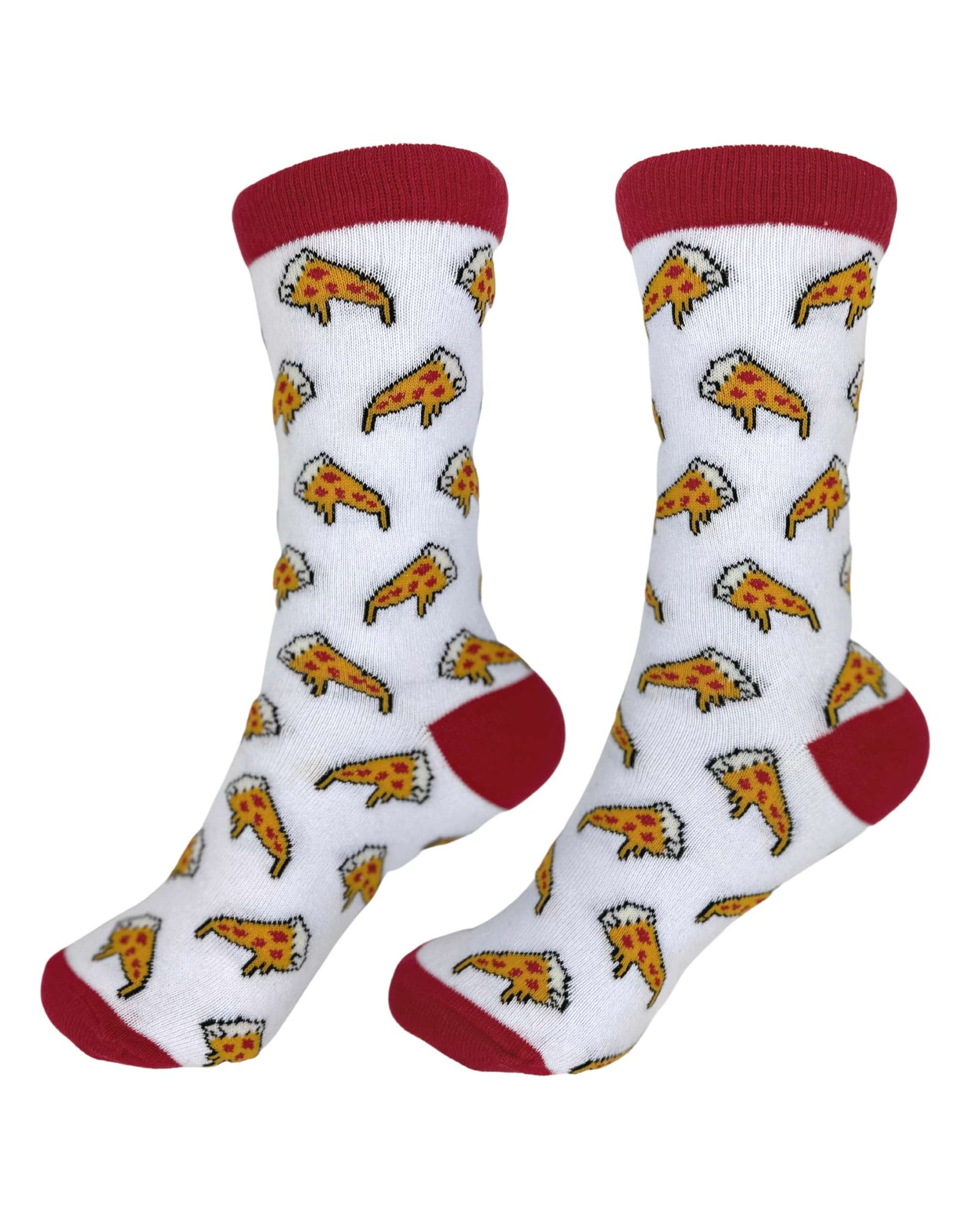 Melting Pizza Slices White Socks