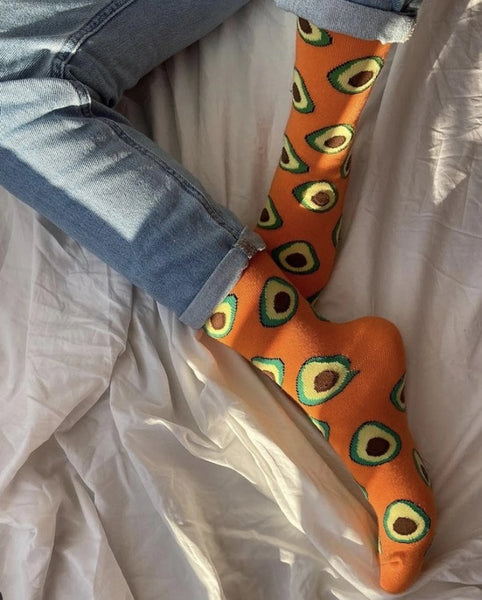 Orange Avocado Socks