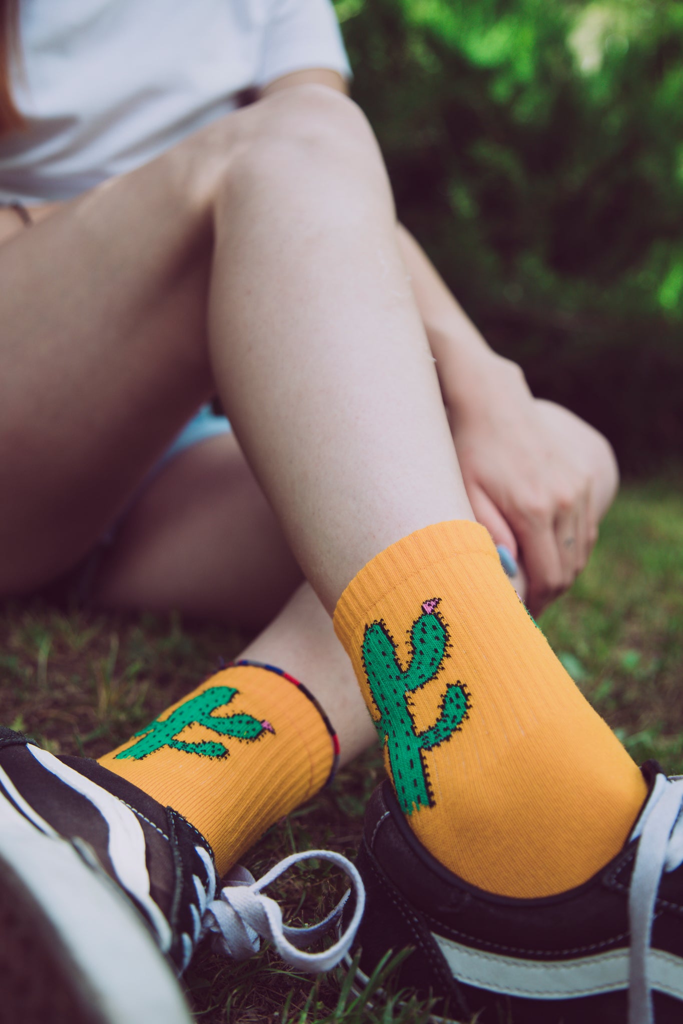 Cactus Orange Socks