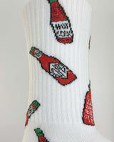 Close look of hot sauce socks