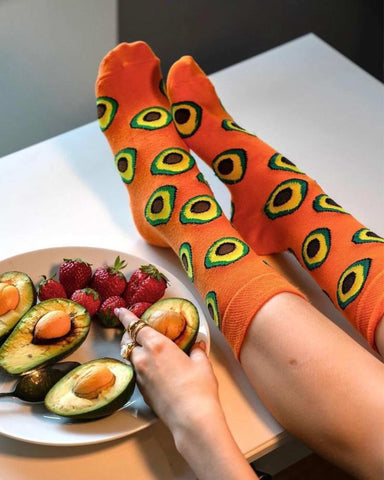 Orange Avocado Sock