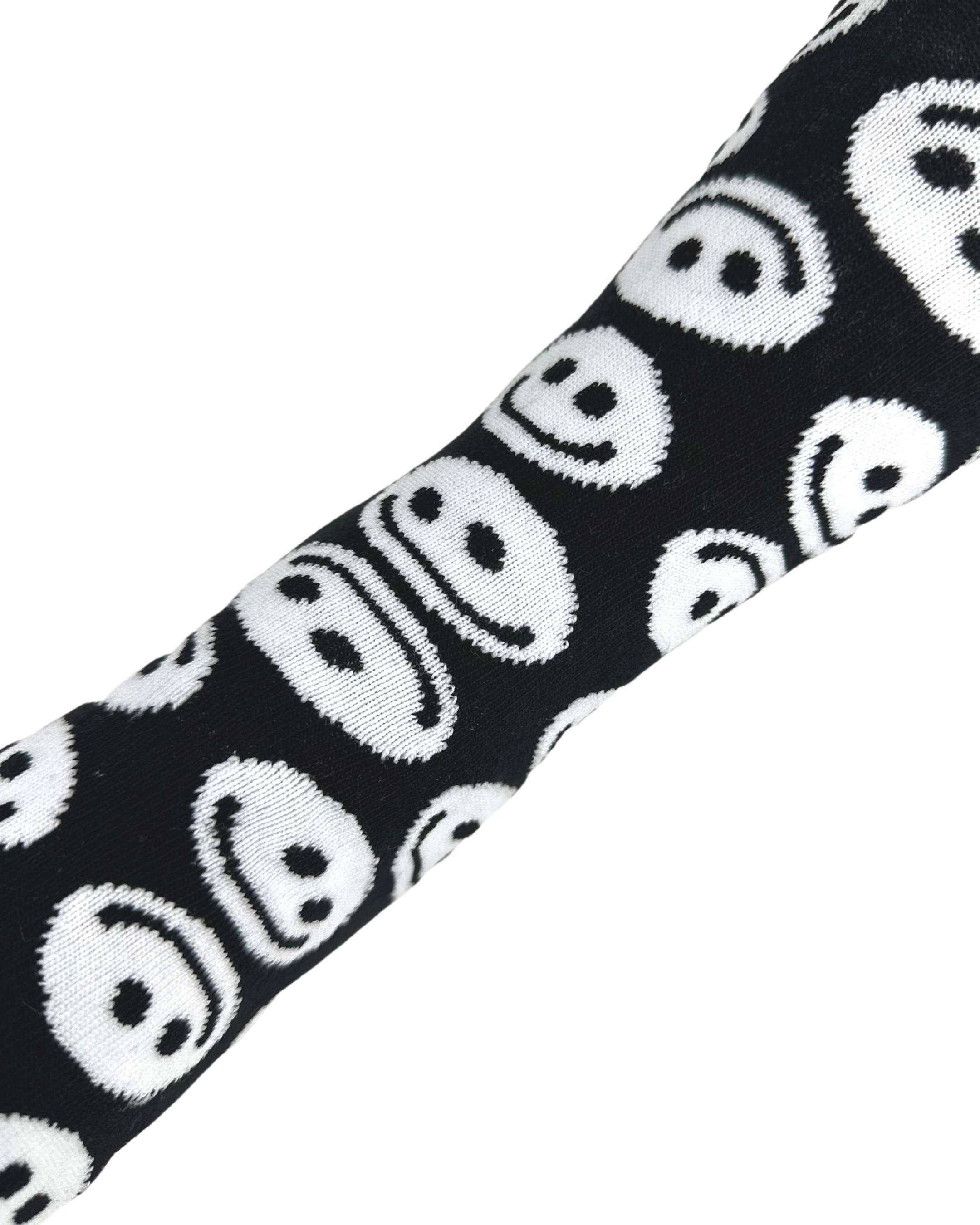 Close view of smiley socks