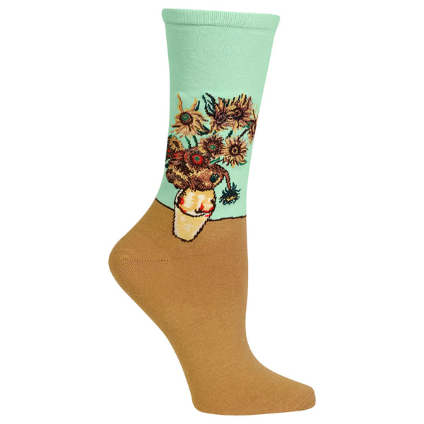 Van Gogh Sunflower Painting Socks